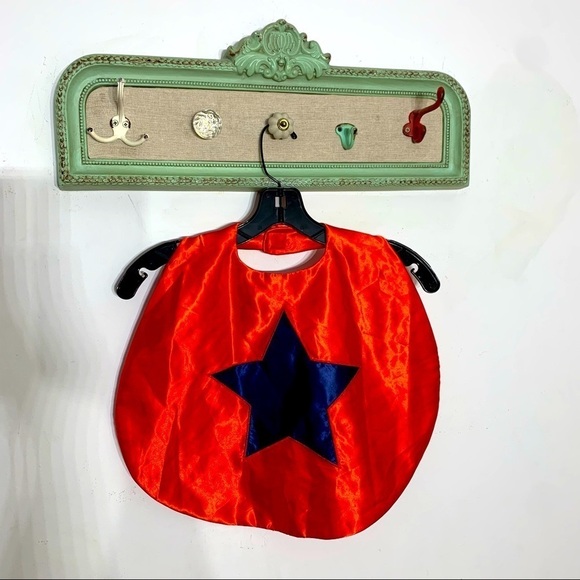 Mud pie red cape toddler size 3 tea blue star - Picture 1 of 5